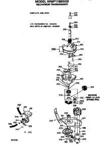 Transmission parts for Ge Washer WWP1180GGB from AppliancePartsPros.com
