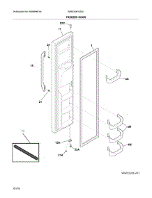 Freezer Door parts for White Westinghouse Side-By-Side Refrigerator WWSS2614SS1 from AppliancePartsPros.com