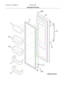 Fresh Food Door parts for White Westinghouse Side-By-Side Refrigerator WWSS2614SS1 from AppliancePartsPros.com