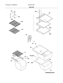 Shelves parts for White Westinghouse Side-By-Side Refrigerator WWSS2614SS1 from AppliancePartsPros.com