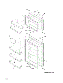 Doors parts for White Westinghouse Refrigerator WWTR1611SW0 from AppliancePartsPros.com