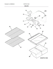 Shelf parts for White Westinghouse Top-Mount Refrigerator WWTR1611SW1 from AppliancePartsPros.com