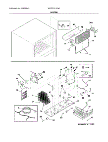System parts for White Westinghouse Top-Mount Refrigerator WWTR1611SW1 from AppliancePartsPros.com