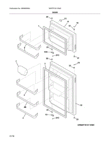 Doors parts for White Westinghouse Top-Mount Refrigerator WWTR1611SW2 from AppliancePartsPros.com