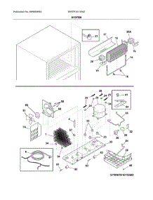 System parts for White Westinghouse Top-Mount Refrigerator WWTR1611SW2 from AppliancePartsPros.com