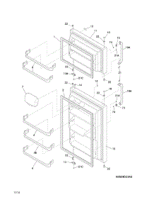 Doors parts for White Westinghouse Top-Mount Refrigerator WWTR1821QW0 from AppliancePartsPros.com