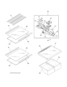 Shelves parts for White Westinghouse Top-Mount Refrigerator WWTR1821QW1 from AppliancePartsPros.com