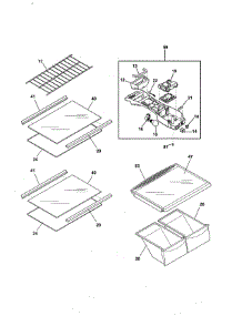 Shelves parts for White Westinghouse Top-Mount Refrigerator WWTR1821QW2 from AppliancePartsPros.com