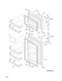 Doors parts for White Westinghouse Top-Mount Refrigerator WWTR1821QW3 from AppliancePartsPros.com