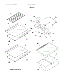 Shelves parts for White Westinghouse Top-Mount Refrigerator WWTR1821QW4A from AppliancePartsPros.com