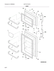 Door parts for White Westinghouse Refrigerator WWTR1821QW7B from AppliancePartsPros.com