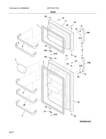 Doors parts for White Westinghouse Top-Mount Refrigerator WWTR1821TW0 from AppliancePartsPros.com