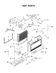 Unit Parts parts for Whirlpool Upright Freezer WZF34X16DW06 from AppliancePartsPros.com