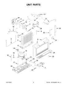 Unit Parts parts for Whirlpool Upright Freezer WZF34X16DW09 from AppliancePartsPros.com