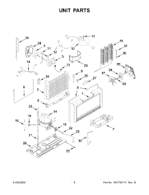 Unit Parts parts for Whirlpool Upright Freezer WZF34X16DW10 from AppliancePartsPros.com