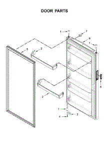 Door Parts parts for Whirlpool Upright Freezer WZF34X18DW04 from AppliancePartsPros.com