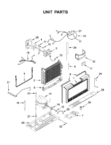 Unit Parts parts for Whirlpool Upright Freezer WZF34X18DW04 from AppliancePartsPros.com