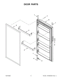 Door Parts parts for Whirlpool Upright Freezer WZF34X18DW07 from AppliancePartsPros.com