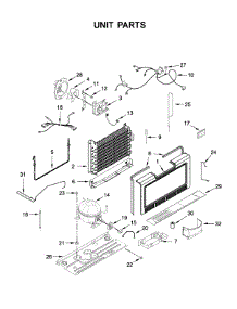 Unit Parts parts for Whirlpool Upright Freezer WZF34X20DW02 from AppliancePartsPros.com