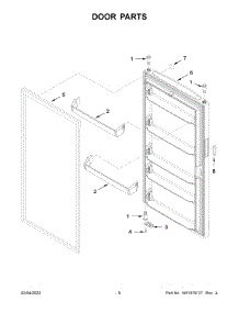 Door Parts parts for Whirlpool Upright Freezer WZF34X20DW04 from AppliancePartsPros.com