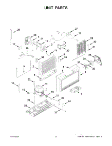 Unit Parts parts for Whirlpool Upright Freezer WZF34X20DW06 from AppliancePartsPros.com