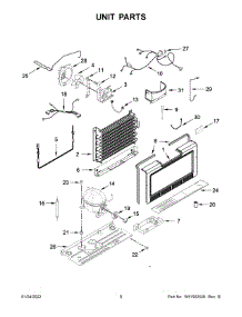 Unit Parts parts for Whirlpool Upright Freezer WZF57R16FW06 from AppliancePartsPros.com