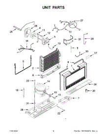 Unit Parts parts for Whirlpool Upright Freezer WZF57R16FW07 from AppliancePartsPros.com