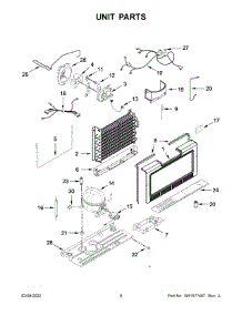 Unit Parts parts for Whirlpool Upright Freezer WZF57R16FW08 from AppliancePartsPros.com