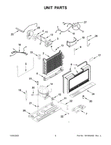 Unit Parts parts for Whirlpool Upright Freezer WZF57R16FW09 from AppliancePartsPros.com