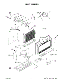 Unit Parts parts for Whirlpool Upright Freezer WZF79R20DW06 from AppliancePartsPros.com
