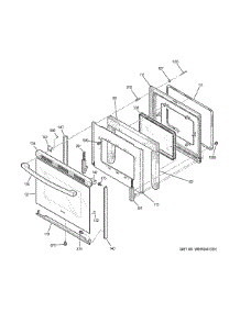 Door parts for Ge Electric Range XB625DK4BB from AppliancePartsPros.com