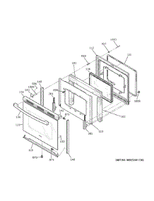 Door parts for Ge Electric Range XB625DK6WW from AppliancePartsPros.com