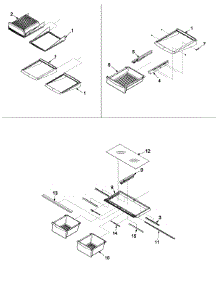 Refrigerator Shelving parts for Amana Bottom-Mount Refrigerator XRBR904BS-PXRBR904BS0 from AppliancePartsPros.com