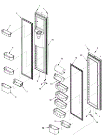 Ref / Fz Door And Shelf parts for Amana Side-By-Side Refrigerator XRSR665BW-PXRSR665BW0 from AppliancePartsPros.com