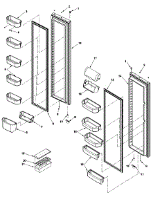 Ref / Fz Door And Shelf parts for Amana Side-By-Side Refrigerator XRSS204BB-PXRSS204BB1 from AppliancePartsPros.com