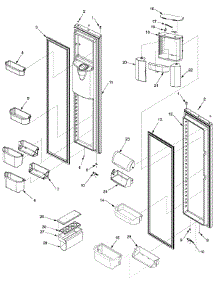 Ref / Fz Door And Shelf parts for Amana Side-By-Side Refrigerator XRSS687BB-PXRSS687BB0 from AppliancePartsPros.com