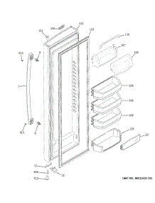 Fresh Food Door parts for Ge Side-By-Side Refrigerator XSS23GGKNCWW from AppliancePartsPros.com