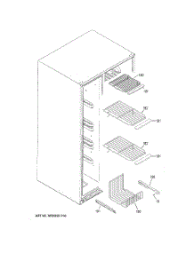 Freezer Shelves parts for Ge Side-By-Side Refrigerator XSS23GGKNCWW from AppliancePartsPros.com