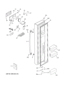 Freezer Door parts for Ge Side-By-Side Refrigerator XSS23GSKNCSS from AppliancePartsPros.com