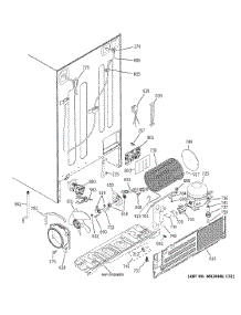 Machine Compartment parts for Hot Point Side-By-Side Refrigerator XSS23GSKRCSS from AppliancePartsPros.com