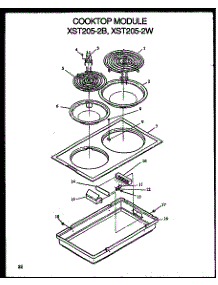 Cooktop Module parts for Modern Maid Electric Range XST2072W/P1133265NW from AppliancePartsPros.com