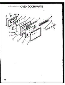 Oven Door Parts (Fdu1862ww / P1131909) (Fdu1862b / P1131908) parts for Amana Range XST209-2W/P1133345NW from AppliancePartsPros.com
