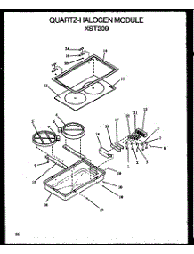 Quartz-Halogen Module (Xst2092w / P1133345nw) (Xst2092w / P1100203) (Xst2092b / P1100204) (Xst2092b / P1133345nb) (Xst2092k / P1100202) (Xst2092k / P1133345nk) parts for Modern Maid Electric Range XST2092K/P1100202 from AppliancePartsPros.com
