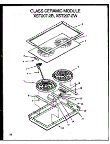 Glass Ceramic Module (Xst2072w / P1133265nw) (Xst2072b / P1133265nb) parts for Modern Maid Electric Range XST2092K/P1133345NK from AppliancePartsPros.com