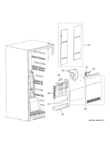 Freezer Section parts for Ge Upright Freezer XUF17SMRAWW from AppliancePartsPros.com