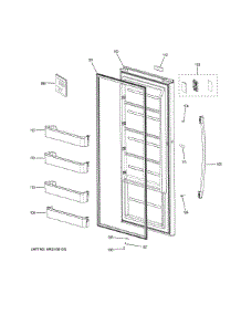 Door parts for Ge Upright Freezer XUF21DMRAWW from AppliancePartsPros.com