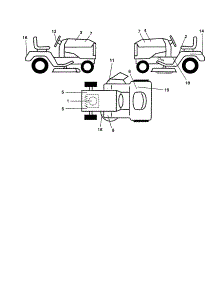 Decals parts for Yard Pro Front-Engine Lawn Tractor Y14542B from AppliancePartsPros.com