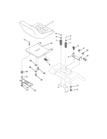 Seat Assembly parts for Yard Pro Front-Engine Lawn Tractor Y14542B from AppliancePartsPros.com