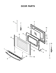 Door Parts parts for Amana Electric Range YACR4303MFS3 from AppliancePartsPros.com