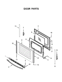 Door Parts parts for Amana Electric Range YACR4303MFS4 from AppliancePartsPros.com